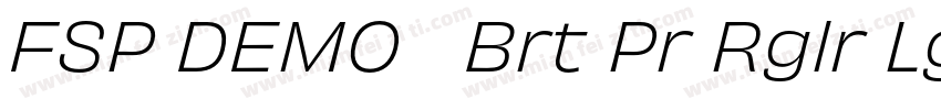 FSP DEMO   Brt Pr Rglr Lght字体转换